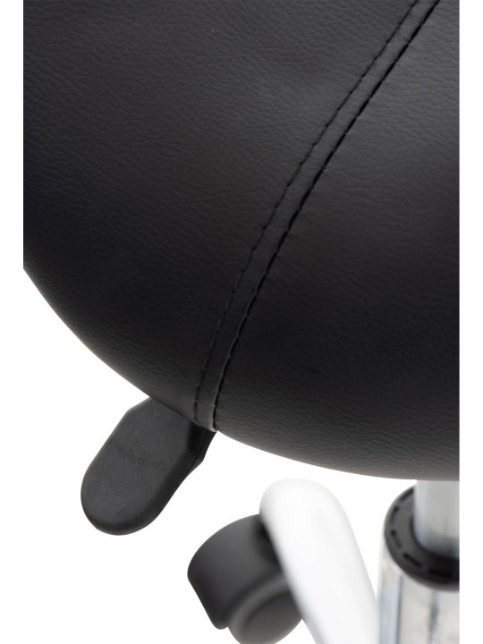 Sada 2 pracovných stoličiek Reno z umelej kože, čierna