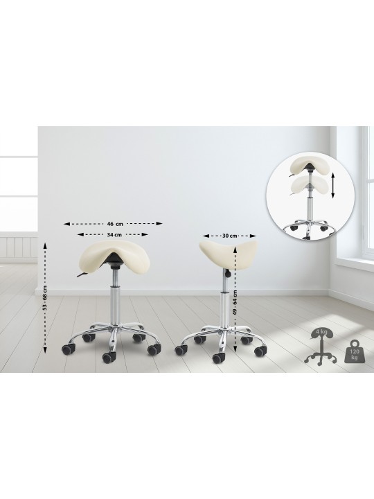 Pracovná stolička Reno, krémová