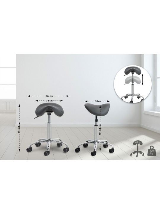 Pracovná stolička Reno, sivá