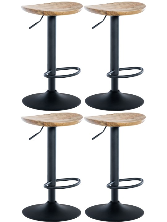 Sada 4 barových stoličiek Skelde, prírodná