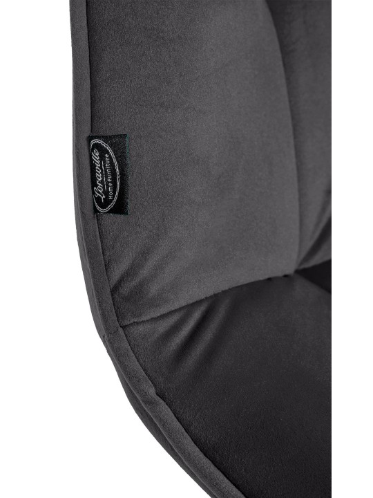 Sada 2 jedálenských stoličiek Vermont velvet, čierna