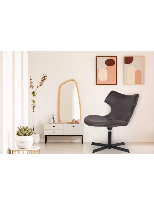 Lehátko Welland z umelej kože, hnedá