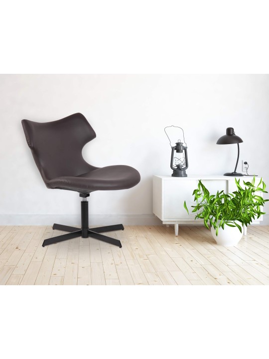 Lehátko Welland z umelej kože, hnedá