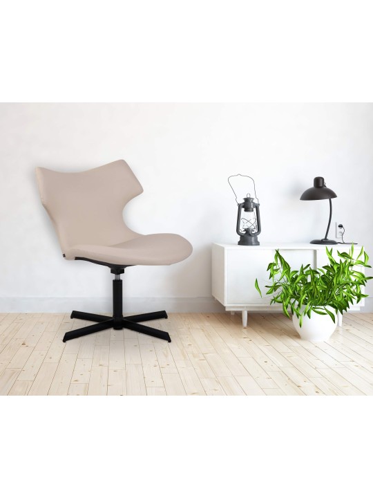 Lehátko Welland z umelej kože, krémová