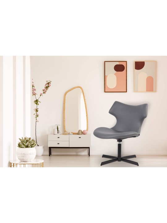 Lehátko Welland z umelej kože, sivá