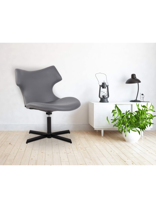 Lehátko Welland z umelej kože, sivá