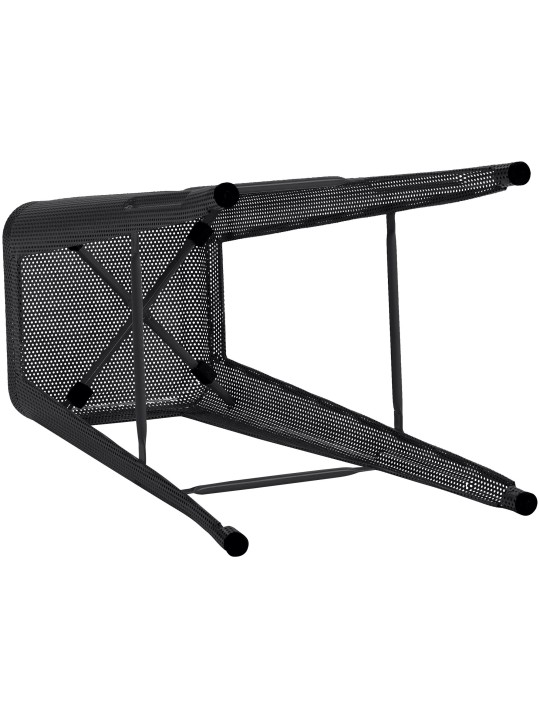 Sada 4 barových stoličiek Fletcher, čierna