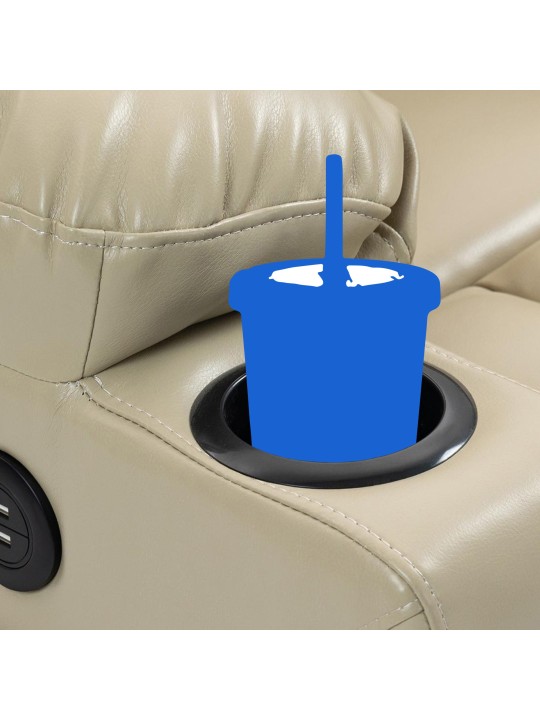 Kreslo Andover imitácia kože, krémová