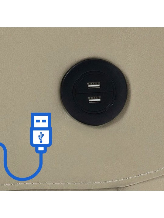 Kreslo Andover imitácia kože, krémová