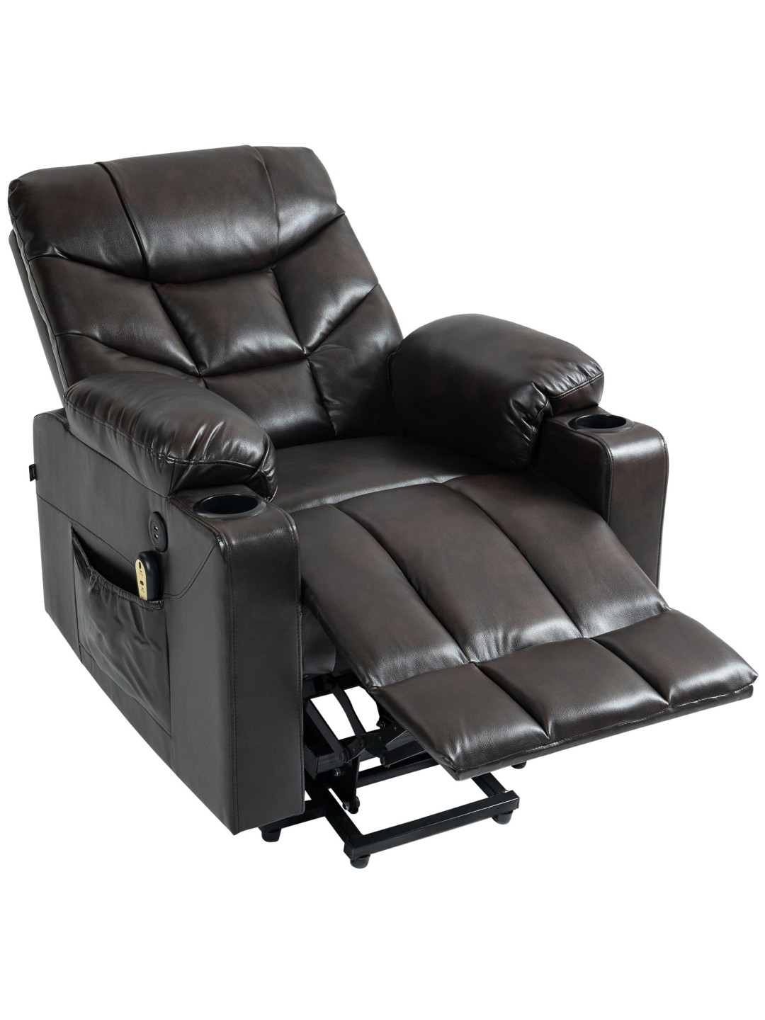 Kreslo Andover imitácia kože, hnedá