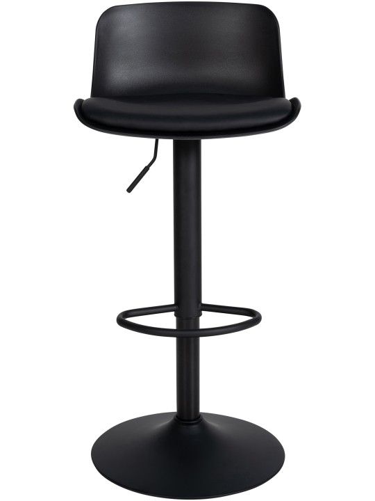 Sada 2 barových stoličiek Almada z umelej kože, čierna