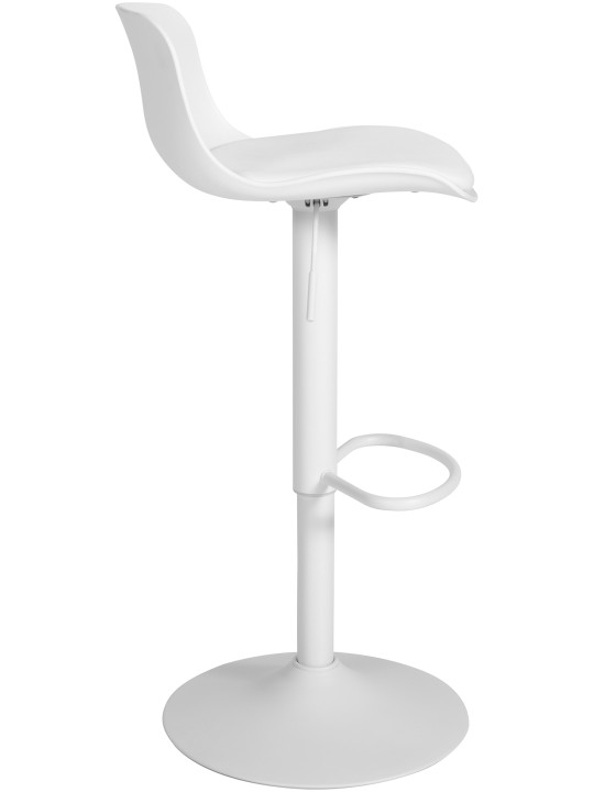 Sada 2 barových stoličiek Almada z umelej kože, biela