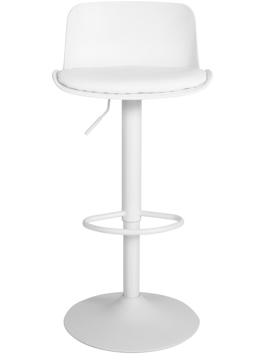 Sada 2 barových stoličiek Almada z umelej kože, biela