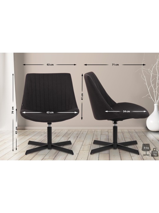 Ležadlo Granby, čierna