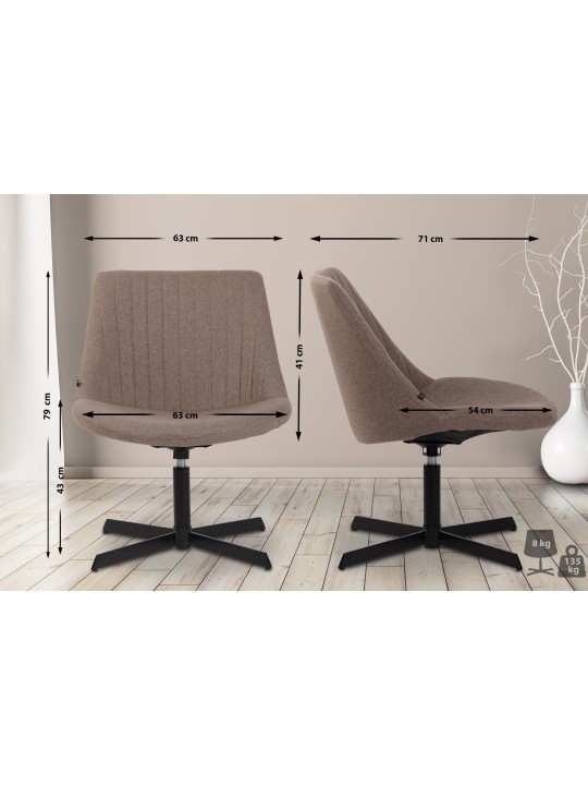 Ležadlo Granby, šedohnedá