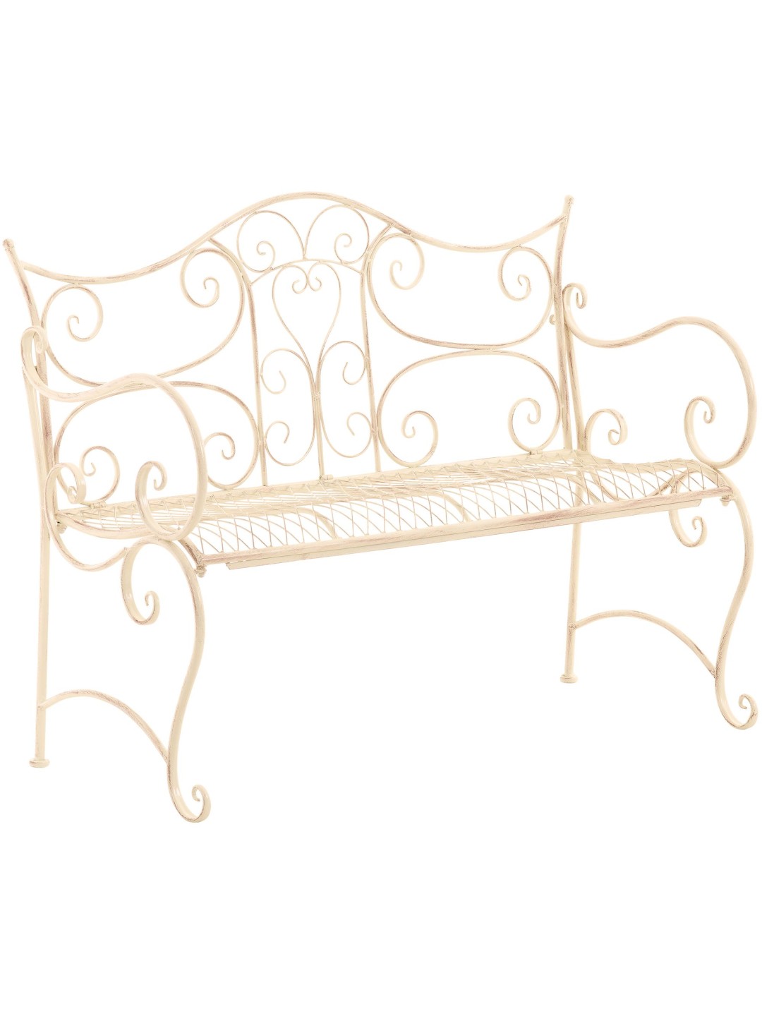 Záhradná lavica Tara, antická krémová
