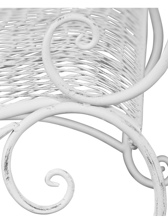 Záhradná lavica Tara, antická biela