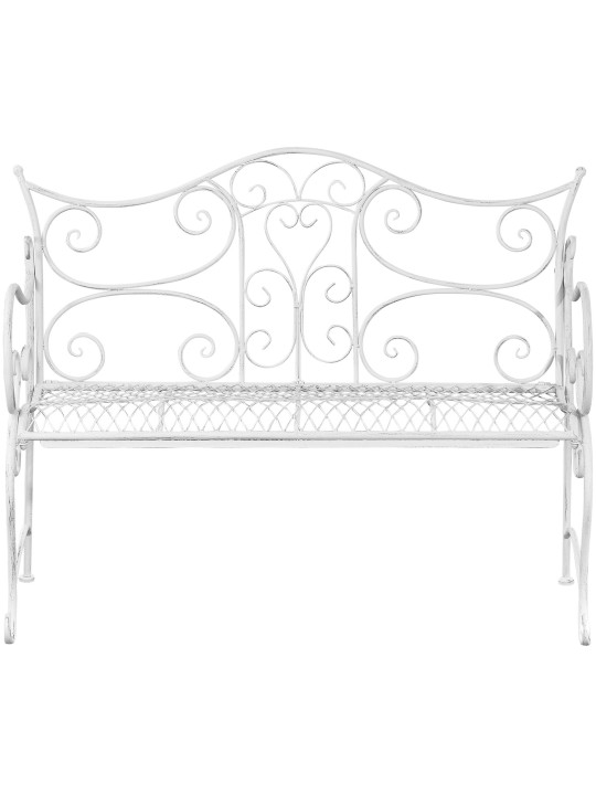 Záhradná lavica Tara, antická biela