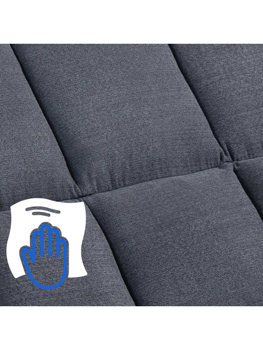 Kreslo Andover látka, tmavosivá