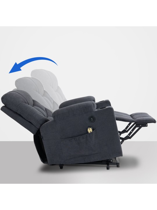 Kreslo Andover látka, tmavosivá