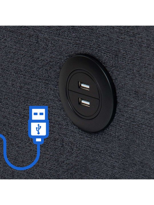 Kreslo Andover látka, tmavosivá