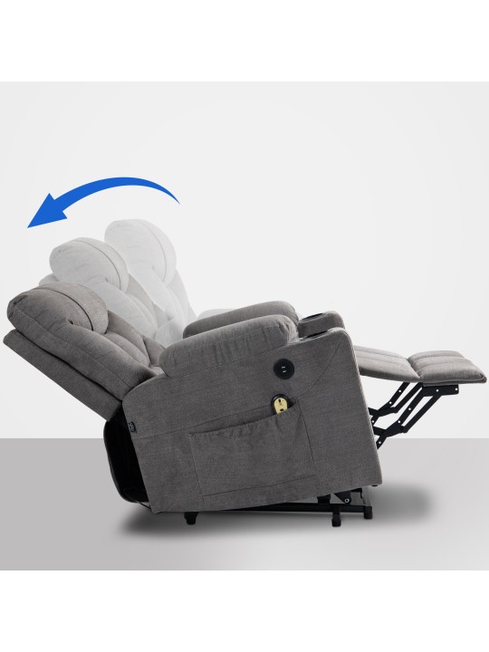 Kreslo Andover látka, sivá