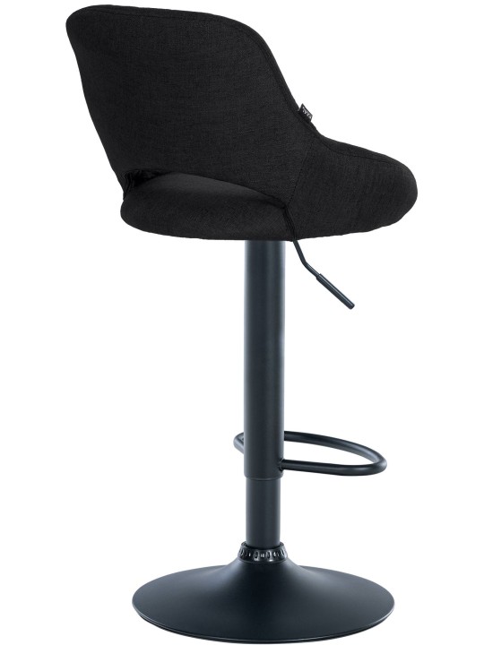 Barová stolička z látky Milet, čierna
