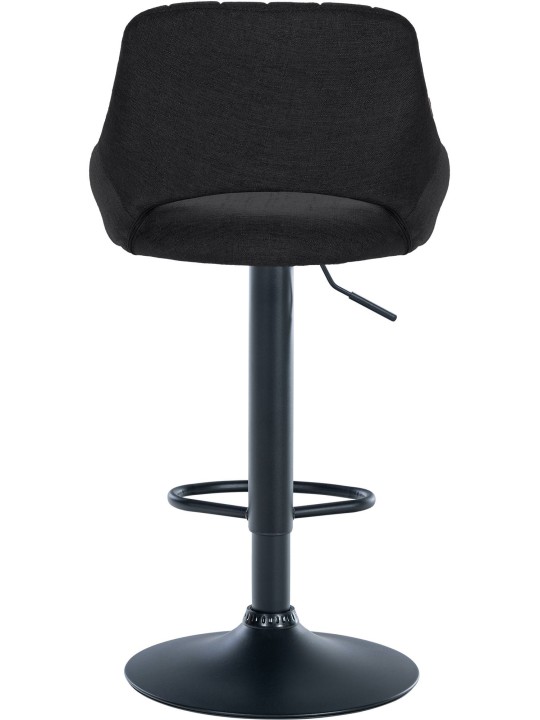 Barová stolička z látky Milet, čierna