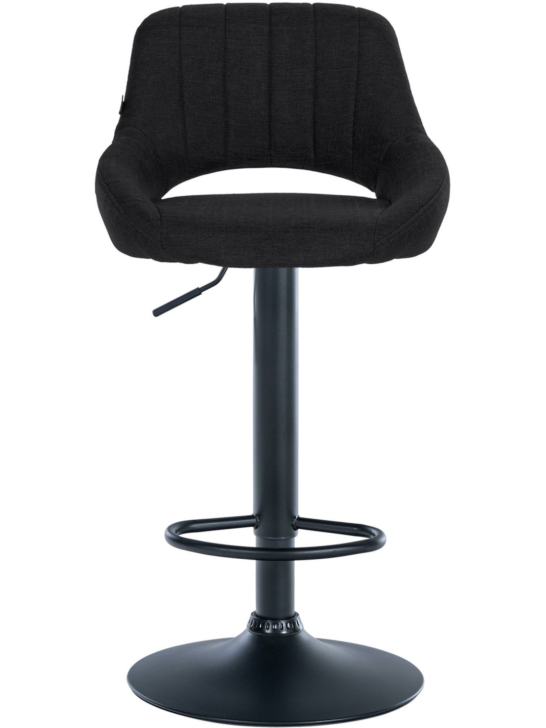 Barová stolička z látky Milet, čierna