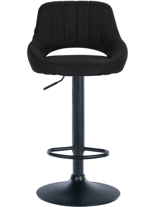 Barová stolička z látky Milet, čierna