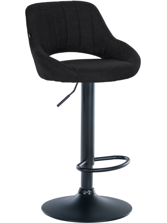 Barová stolička z látky Milet, čierna