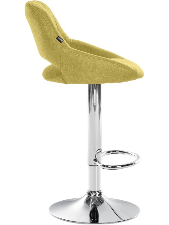 Barová stolička Milet látka chróm, zelená