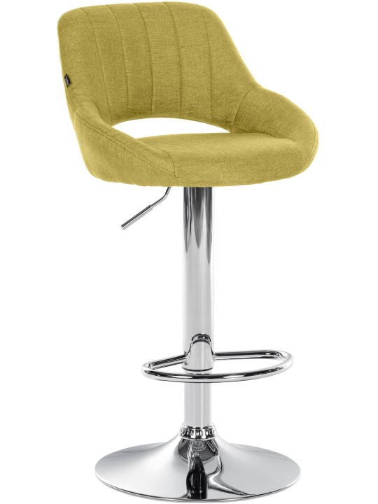 Barová stolička Milet látka chróm, zelená