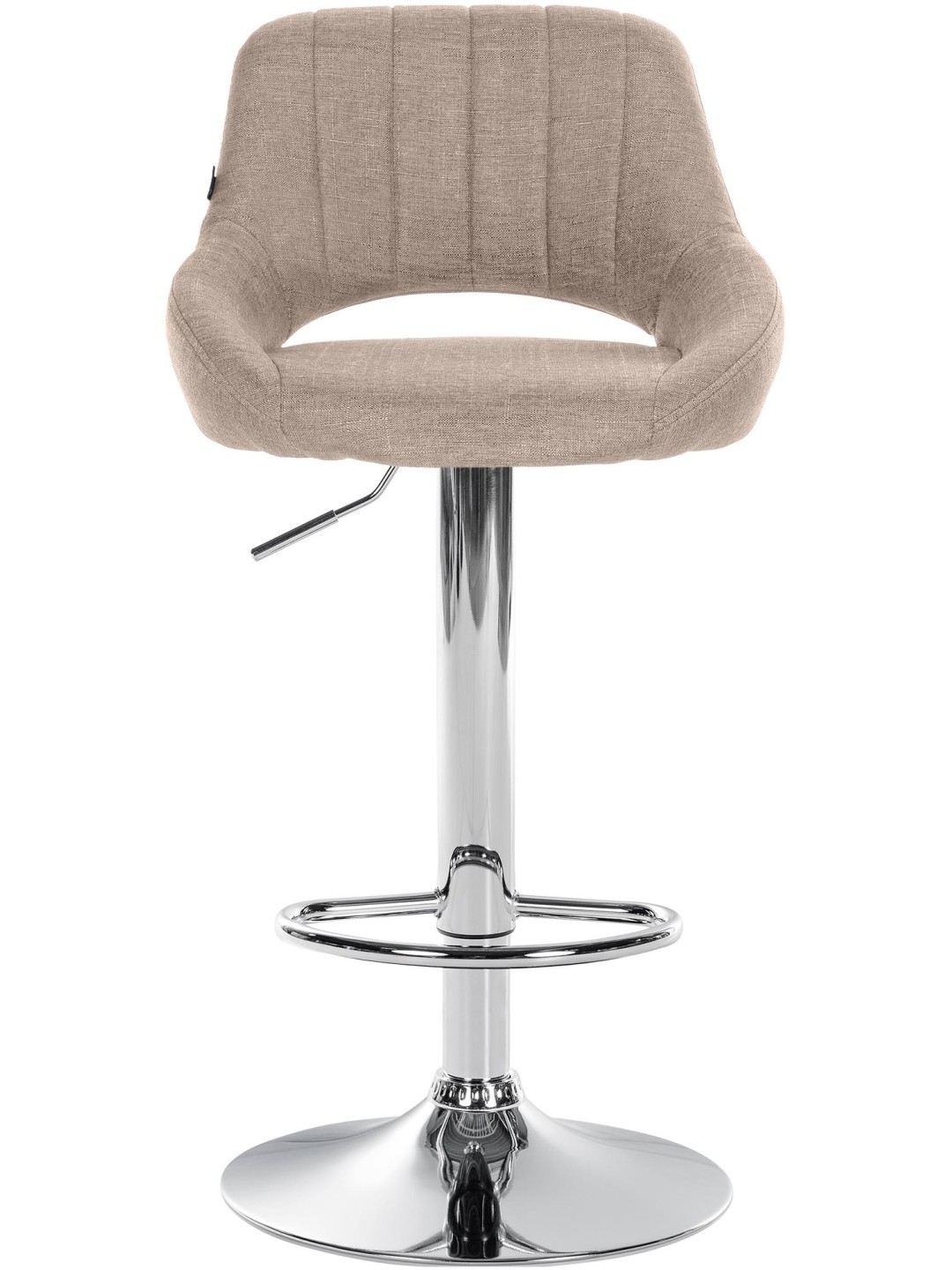 Barová stolička Milet látka chróm, šedohnedá