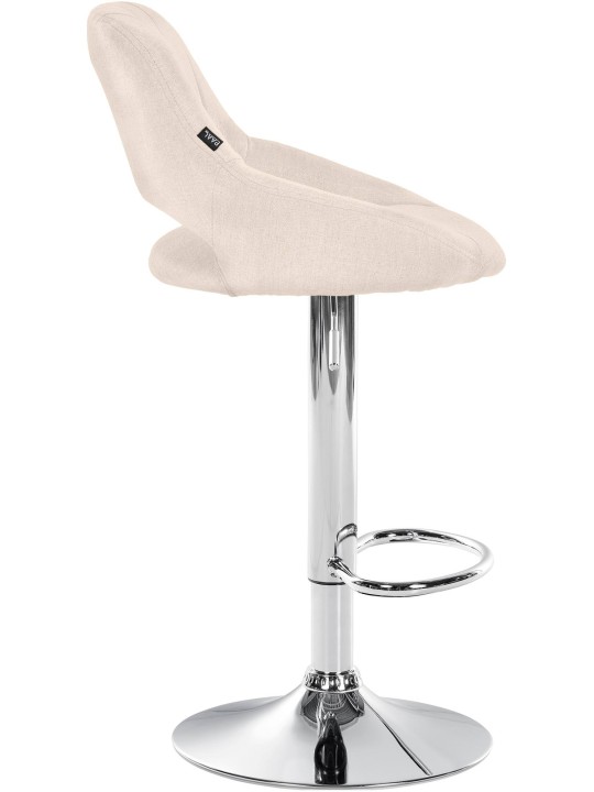Barová stolička Milet látka chróm, krémová