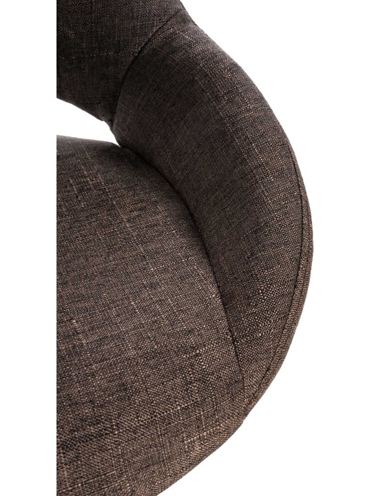 Barová stolička Milet látka chróm, hnedá