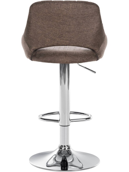 Barová stolička Milet látka chróm, hnedá