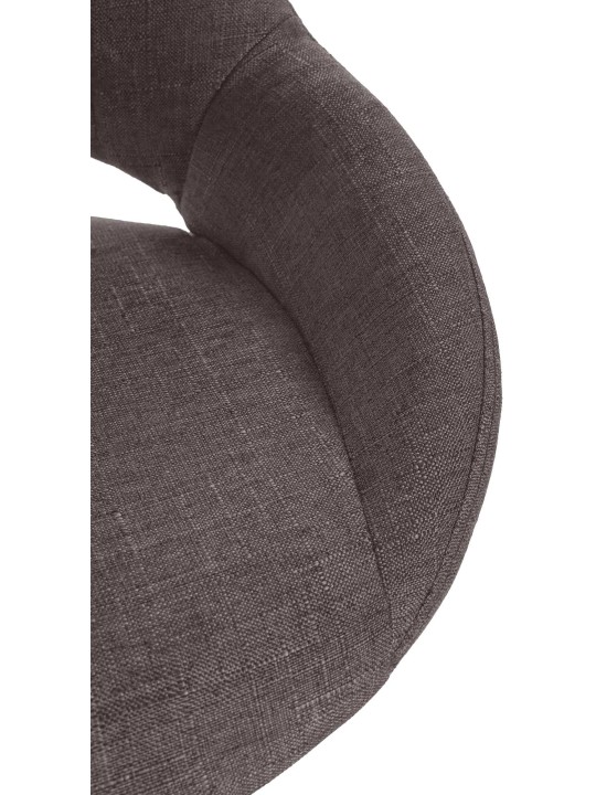 Barová stolička Milet látka chróm, tmavosivá