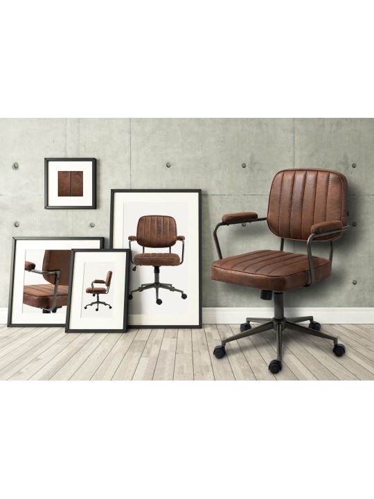 Kancelárska stolička Natrona, koňaková