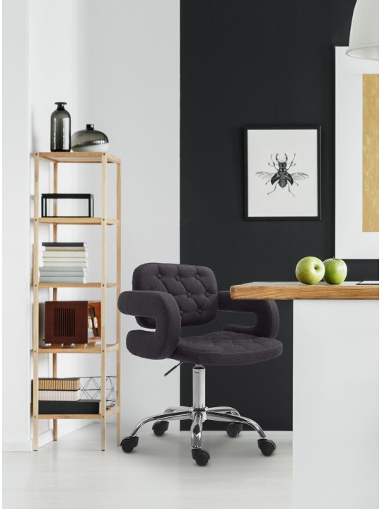 Pracovná stolička Dublin fabric, čierna