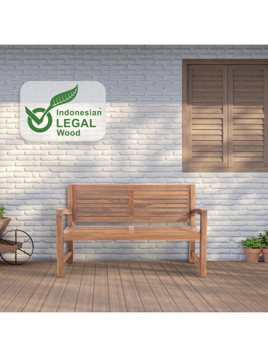 Teaková lavica Halden 150 cm, teak