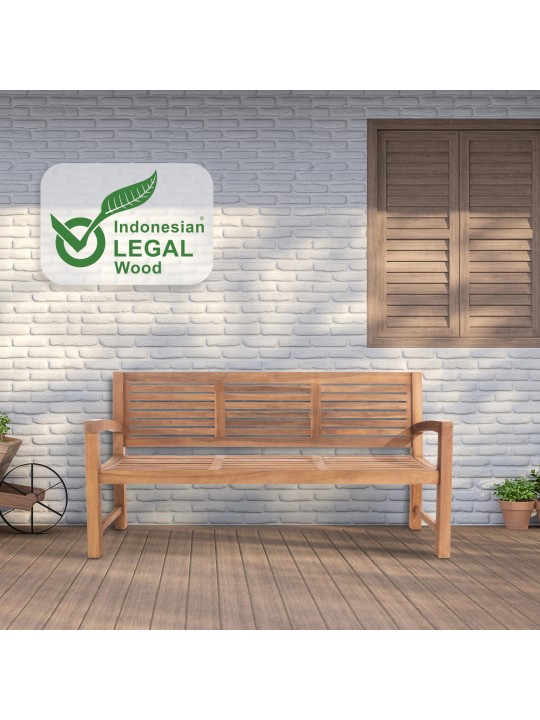 Teaková lavica Halden 180 cm, teak