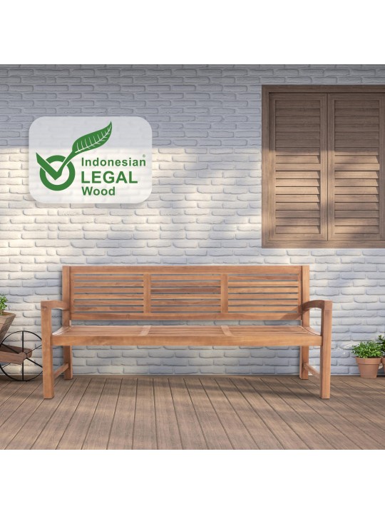 Teaková lavica Halden 200 cm, teak