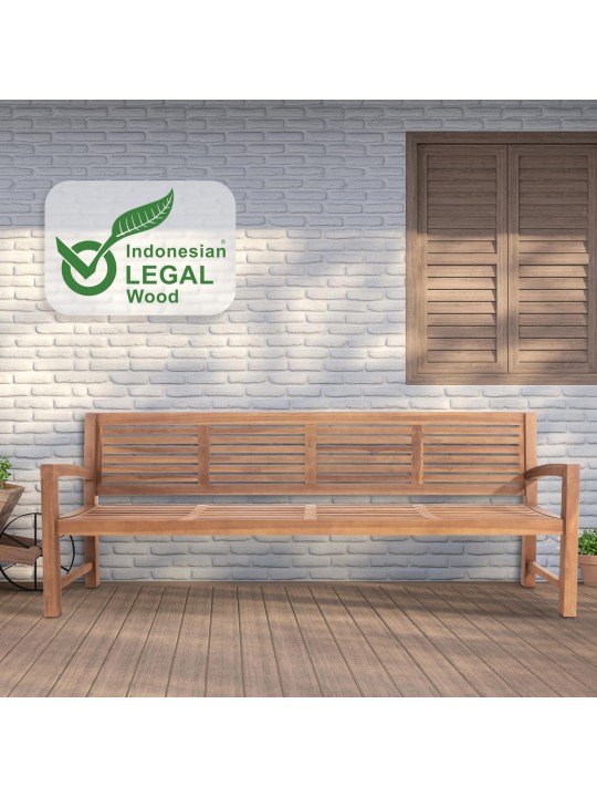 Teaková lavica Halden 240 cm, teak