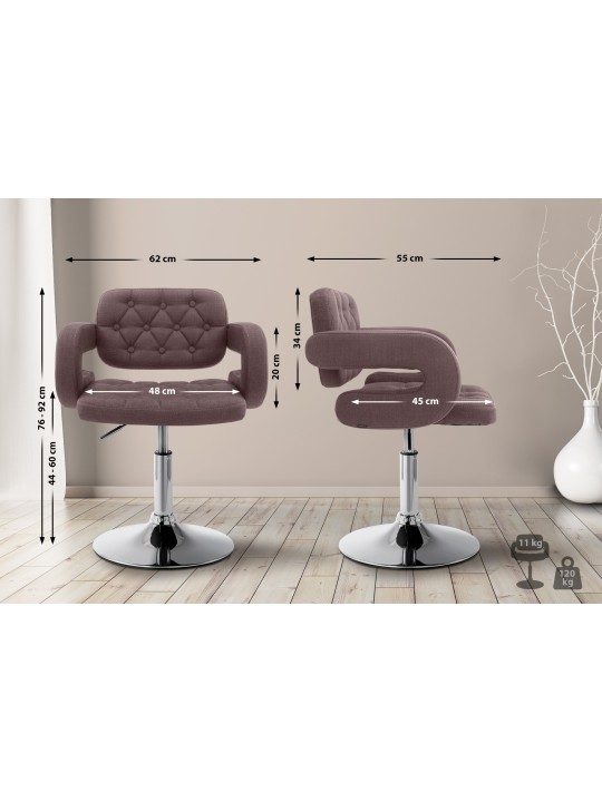 Lehátko látka Dublin, hnedá