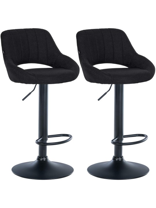 Sada 2 barových stoličiek Milet fabric B, čierna