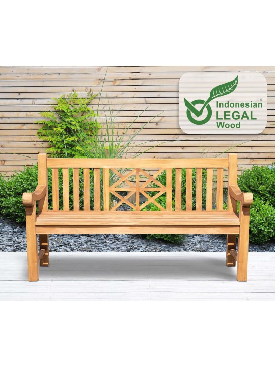 Teaková lavica Florida 150 cm, teak