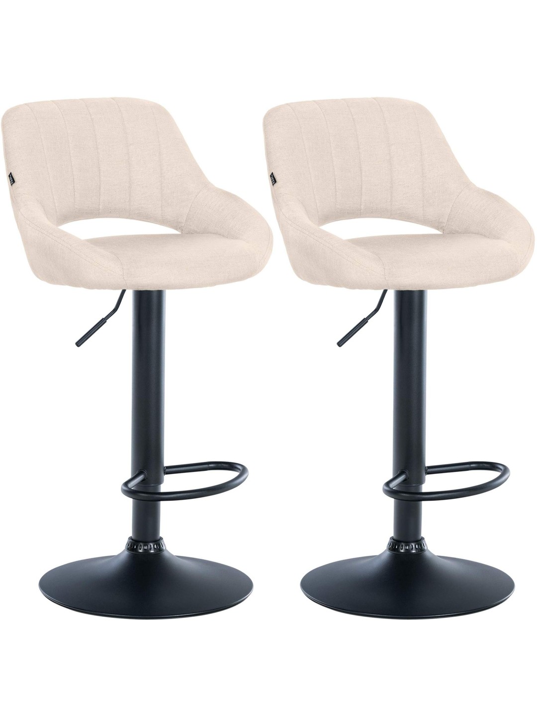 Sada 2 barových stoličiek Milet fabric B, krémová