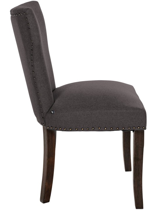 Súprava 2 jedálenských stoličiek Zadar látka antik-tmavá, tmavosivá