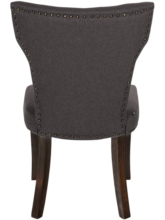 Súprava 2 jedálenských stoličiek Zadar látka antik-tmavá, tmavosivá